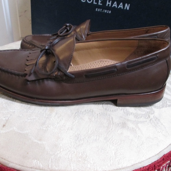 new COLE HAAN FAIRMONT PE Men\'s chestnut leather LOAFERS Sz 10 main image 10